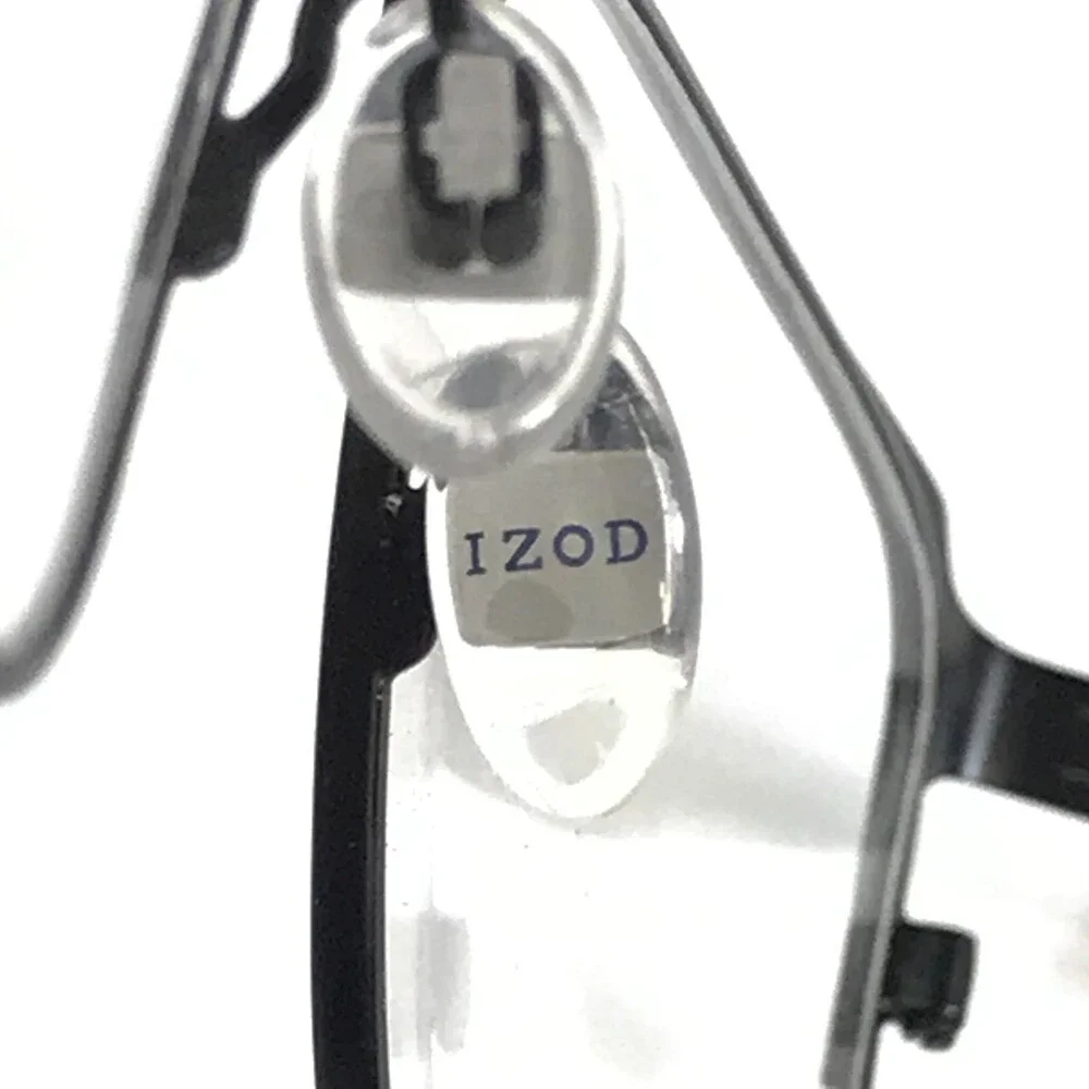 IZOD Eyeglasses Frames IZ2117 BLACK Gray Rectangle Full Rim 54-18-145